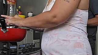 a young pregnant woman shows off her big ass curves teasingly for the camera