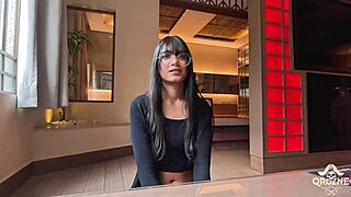 Big natural tits skinny Brazilian goth teen Luna does anything in wet casting POV