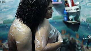 curvy desi bhabhi licks ass and rides big cock in hot homemade bathroom shower sex.