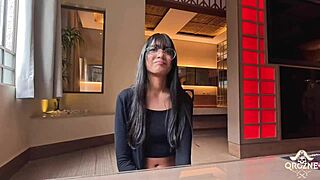 Big natural tits skinny Brazilian goth teen Luna does anything in wet casting POV
