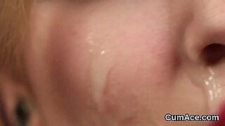 Hey, watch this stunner swallow every cum load from the blowbang facials