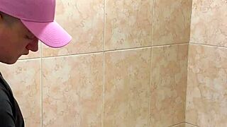 hot students caught banging wildly in school bathroom stall