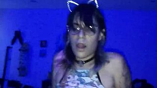 that geeky latina slut in miniskirt hops on my thick cock grinding her big ass wild