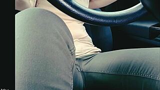 stuck in traffic big sister wets jeans in desperation