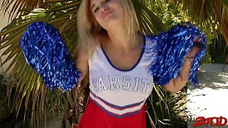 courtney shea the hot cheerleader gets her pussy creampied after rough group banging with big tits bouncing everywhere