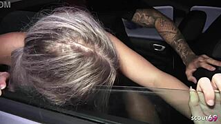 German teen 18+ risks cheating fuck on first date in Berlin car no condom
