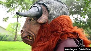 whoa nicole aniston dominates minotaur cock in wild cosplay ride!