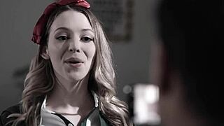 Cheerleader Lily Larimar praised by older teacher Ryan Driller