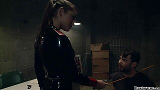Rebel Binds Sexy Agent for Rough Choke-Fuck Submission
