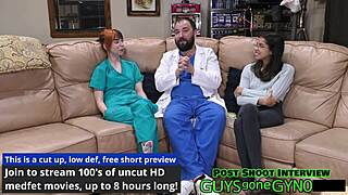 Doctor tampa's cum extraction treatment by skilled female doctor and nurse