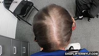 Officer Catches Shoplifter's Ex-Husband—Wanna Join Their Backroom Fuck Fest?