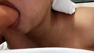 chubby asian bliss i mean watch this busty babe's uh daring dildo lick and suck