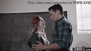 Cheerleader Lily Larimar praised by older teacher Ryan Driller