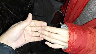 brunette forester girlfriend and i fuck passionately in forest hut pov