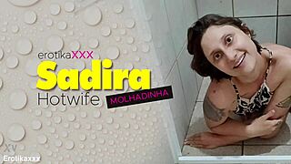 Sadira the brazilian hotwife gets molhadinha in her softcore solo trailer flaunting pretty tattooed teen ass and brunette curves