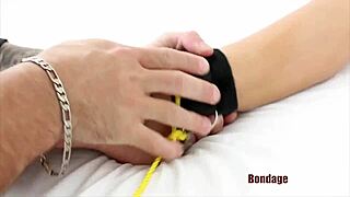 bound sub endures garage bdsm whipping humiliation and rough pussy punishment