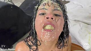how much can tiny anal slut michy perez take in no mercy pukefest?