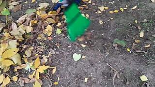 brunette forester girlfriend and i fuck passionately in forest hut pov