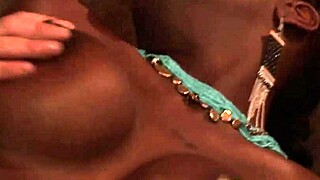BLACK BRITISH MOMMY BENT OVER BLOWJOB IN BROKEN LIFT! BIG TITS BOUNCING!