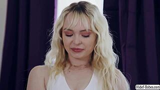 in the heat of passion, milf london river dives into a steamy lesbian threesome, licking petite blonde teen's pussy while tribbing wildly