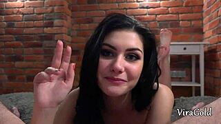 stunning 18yo avrora rich deepthroats cock perfectly before swallowing hot cum load