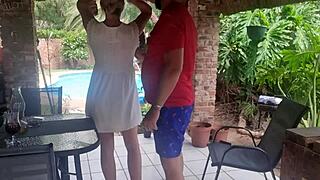 Brother-in-law bends Pssygalore69 over desk for doggystyle pounding?