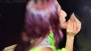 hot argentina blonde sucks me dry at gloryhole