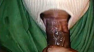 masked brunette gags on huge black cock in sloppy interracial deepthroat cum facial