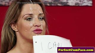 Big-Titted Babe in Heels Delivers Teasing Blowjob for Sticky Facial Cumshot