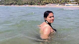 Desi Puja Bhabhi's Big Ass Gets Monster Cock Deep in River Fuck Casting