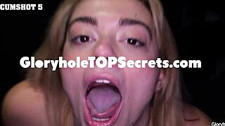 12 Cumshots Drain Sophia Insane in Gloryhole Frenzy!