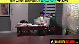 Classmate Turns Horny Gangbang into Rough Double Fuck