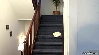 what if stepdad fucks teen hard while mom works spying on every thrust?