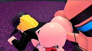 thick roblox chick takes backshots in the club