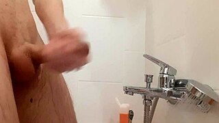 Shysam4 Skinny Shower Ball Kicking Small Cock Tease