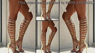 WOW HOT LEGS IN BOOTS N HEELS GETS MASSIVE CUMSHOTS FETISH LEG WORSHIP EXPLOSION!