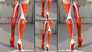 WOW HOT LEGS IN BOOTS N HEELS GETS MASSIVE CUMSHOTS FETISH LEG WORSHIP EXPLOSION!