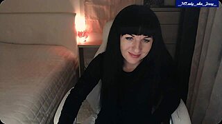 Mlady jessy strips lingerie teases perky nipples caresses clit fingers pussy to creamy orgasm