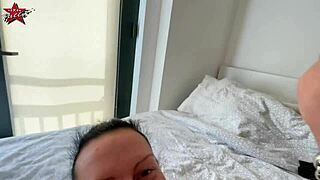 mature texas patti massages patrick's monster cock with mouth, riding wet in lingerie doggystyle