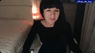 Mlady jessy strips lingerie teases perky nipples caresses clit fingers pussy to creamy orgasm