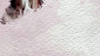 she strips slowly, ripping clothes to bare her huge fake tits for playboy