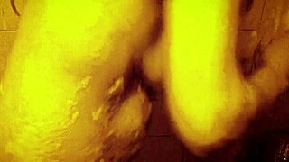 milf's wet nipples glisten in sexy slow mo shower massage, wanna join?