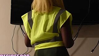 boss rips clothes off curvy ebony milf for aggressive joi spit in office