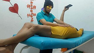 big pussy hippie therapist gets dirty during massage