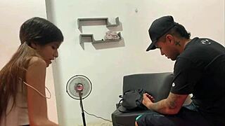 hermanastra sneaks in begging for room fuck and deep blowjob story