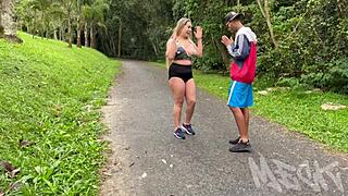 Amateur Latina Milf Begs Park Fuck in Her Tight Ass