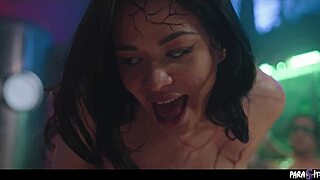 wild lesbians dominate couple turning them into pussy-licking slaves
