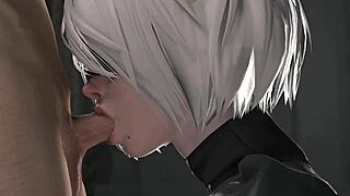 2B DELIVERS INTENSE BLOWJOB AND SWALLOWS EVERY DROP