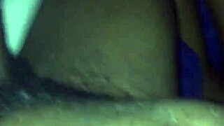 b girl kneels loving every nut blast on that massive black dick.