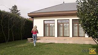 that blonde teen 18+ gets wild sex from her older experienced lover in hd